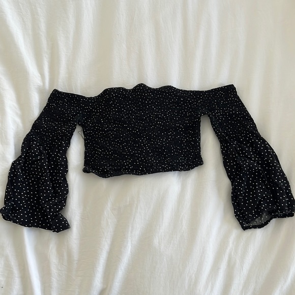 Garage x Sierra Furtado Black and white Polka Dot Crop top - Picture 2 of 4